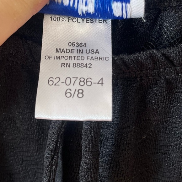 SWIMSUITS FOR ALL black wide leg stretch waist swim coverup pants 6/8 resortwear - Picture 3 of 5